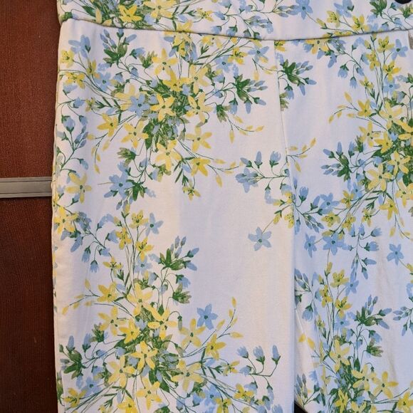 Calvin Klein Blue + Yellow Floral Leggings Size S - Picture 2 of 10